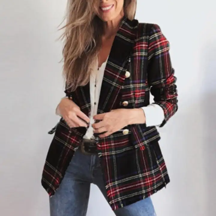 long plaid sweater coat