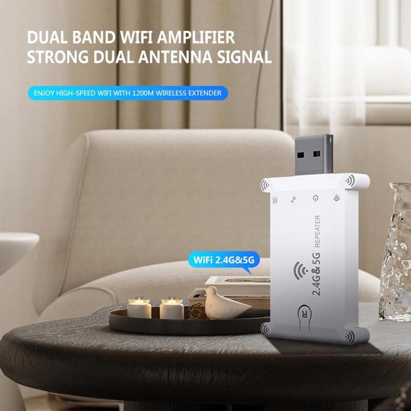 【CW】 Repeater Hotspot Antenna WIFI Dongle Network Adapters 2.4G/5G Dual