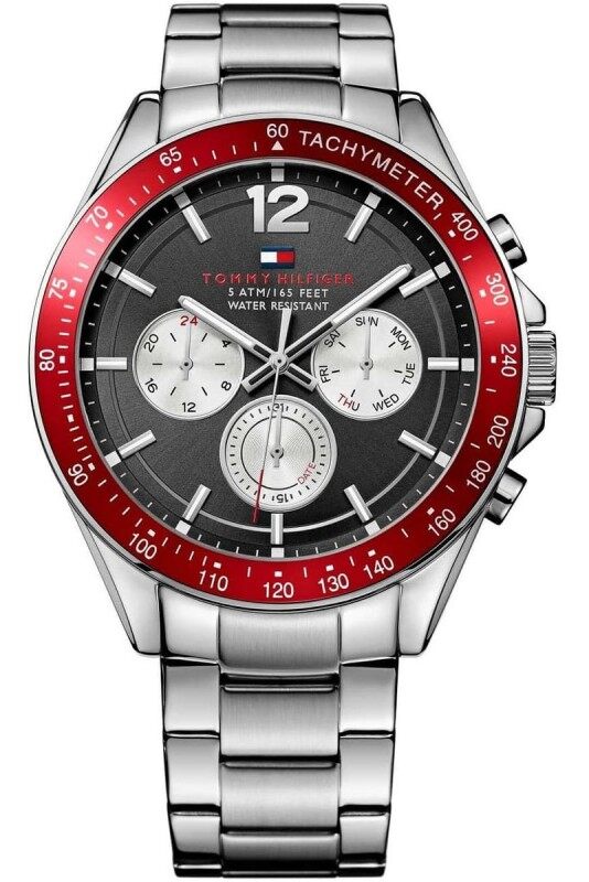 Authentic Tommy Hilfiger Mens Black Dial Silver Stainless Steel Watch 1791122 Jam Tangan Lelaki Malaysia