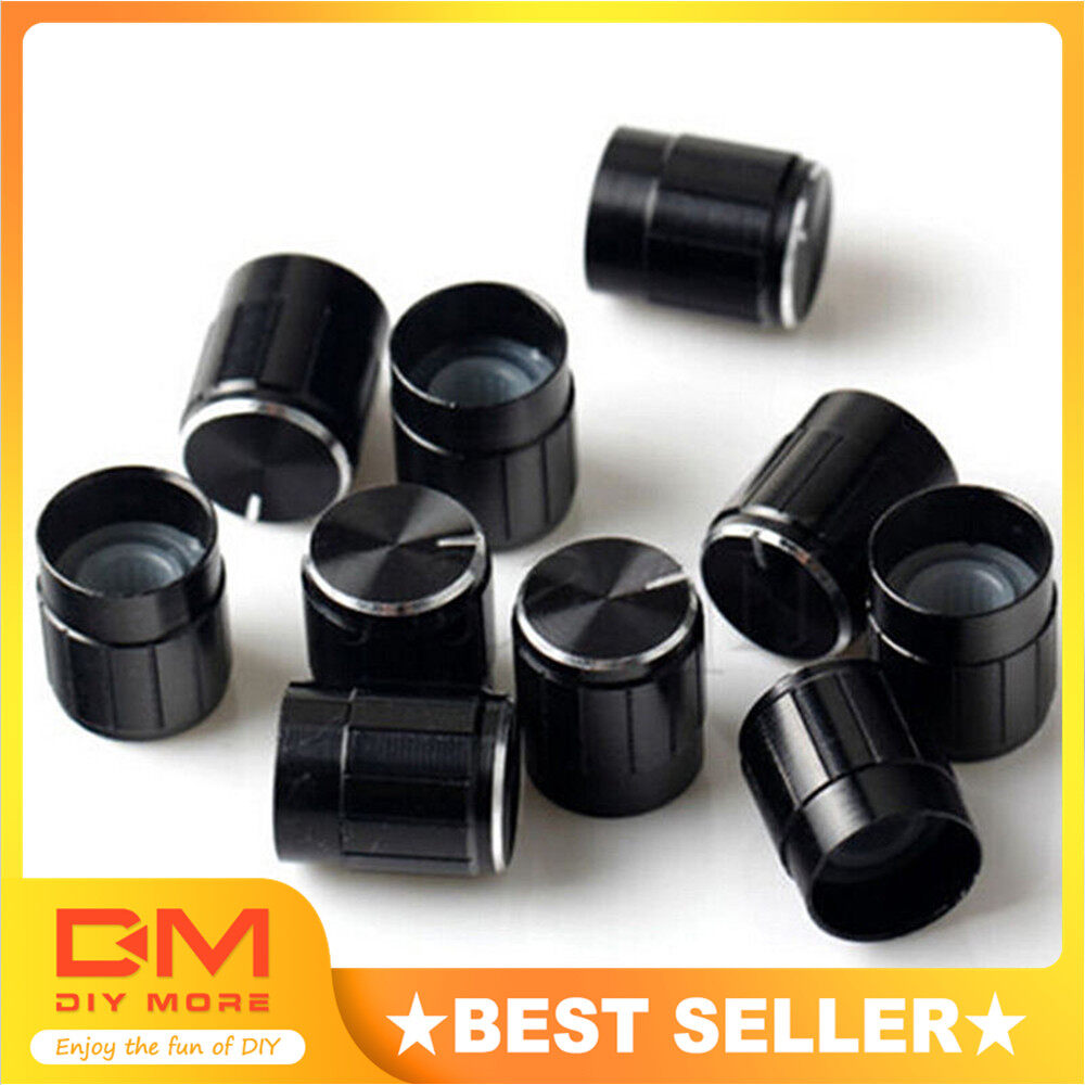10PCS Useful Volume Control Rotary Knobs For 6mm Dia Knurled Shaft Potentiometer