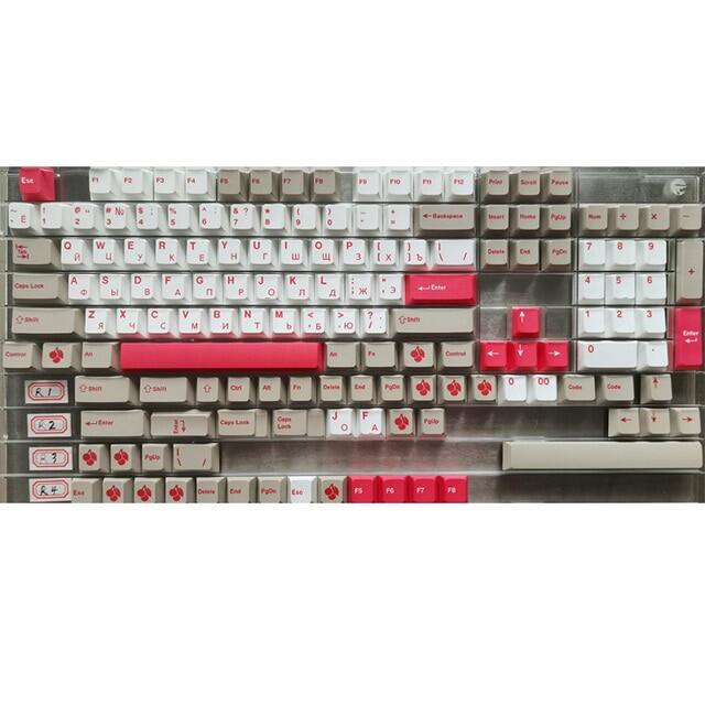 GMK Red Alert Theme Keycaps PBT Dye Sublimation Mechanical Keyboard Key ...