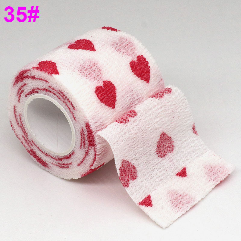 4.5m Self Adhesive Wrap Tape Medical Therapy Elastic Bandage Knee Protector 1 pcs Sports Colorful Printed Finger Joints Pet Tape