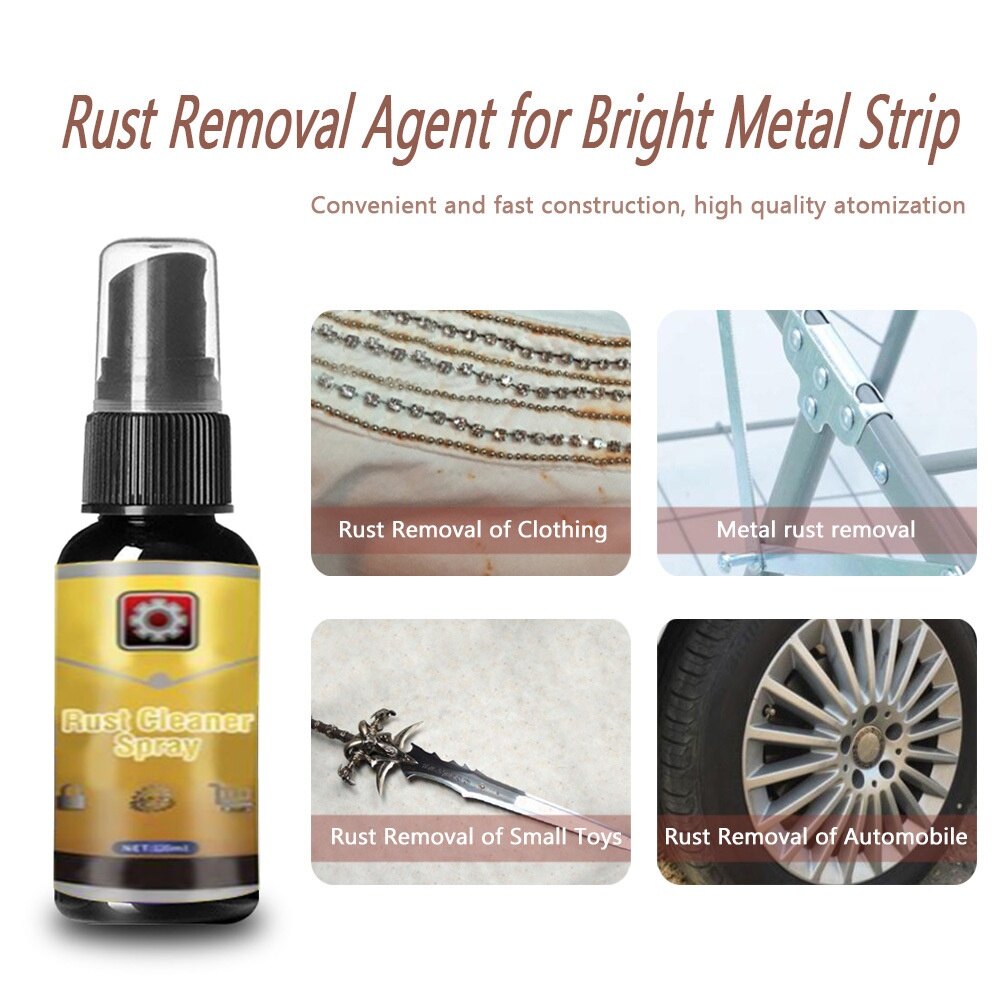ROMAHOME 【COD】30ml Rust Inhibitor Rust Cleaner Spray Auto Accessories Window Rust Remover Rust Spray Metal Surface Cleaning