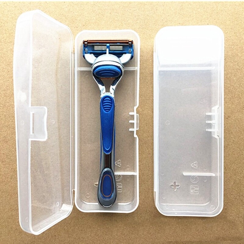 Universal Shaver Storage Box Handle Box Transparent Plastic Case Razor Boxs Eco-Friendly Shaving Case