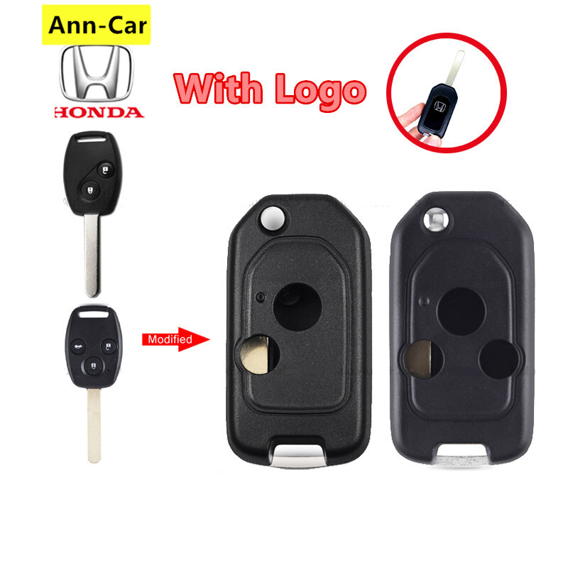 เคสกุญแจรถยนต์ฮอนด้าดัดแปลงคีย์พับได้ Keyblade สำหรับ HONDA JAZZ CITY CRV CIVIC ACCORD (2ปุ่ม/3ปุ่ม) ราคา 77 บาท*ส่งฟรี