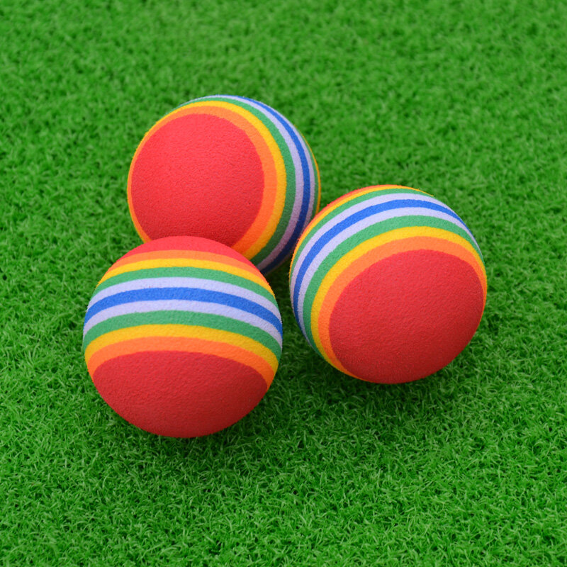 50pcs Golf Balls Practice Sponge Foam Rainbow