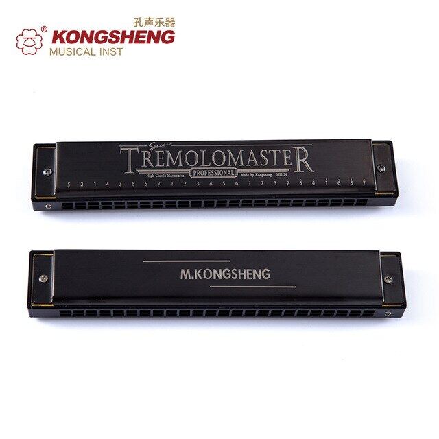 KONGSHENG 24หลุมฮาร์โมนิก้า Tremolo นักเรียนเล่น Beginner Harmonica