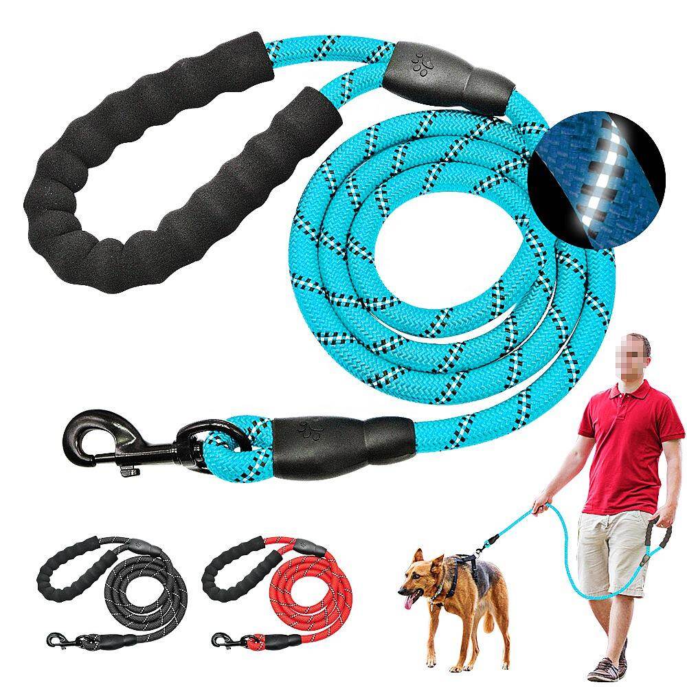 1.2 M Bold Reflective Dog Leash Nylon Pet Dog Lead ReflectiveTraining Walking Leashes Dog Puppy Strap Belt Traction Rope Mountain Climbing Rope For Small Medium Dogs