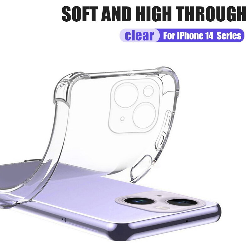 ALIGO Shockproof Clear Rubber Soft Case Cover for iPhone 14 Pro Max 7 Plus XS Max 13 Pro For iPhone 14 13 12 11 Pro Max X XR