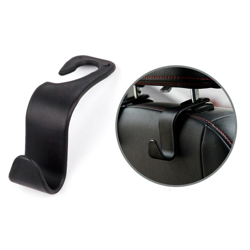 2Pcs/set Black Car Seat Hook Purse bag Hanger Bag Organizer Holder Clip Accessories