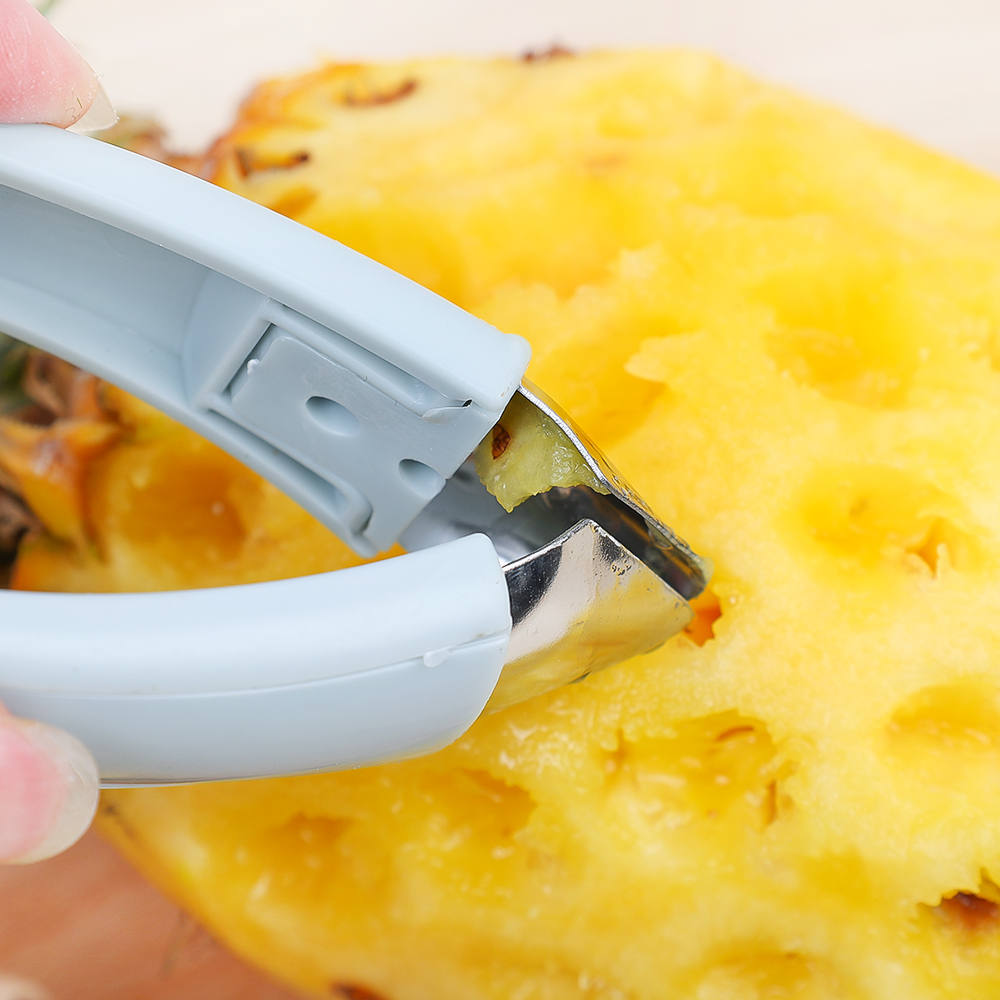 Kitchen Gadget Pineapple Knife Peeler Cutter Slicer 304 Stainless Steel Pineapple Digging Core Tools Vegetable Fruit Eye Clip