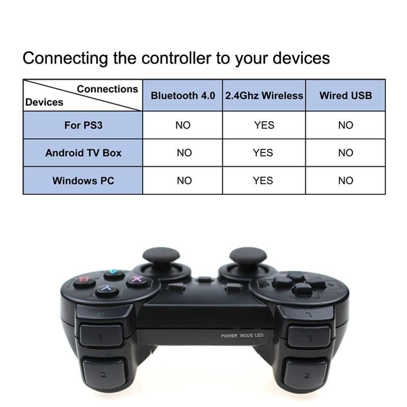 J60EX Wireless Gamepad For PS3/ TV Box/ Android Phone PC Joystick For Super Console X Pro Game Controller For PS3 accessories