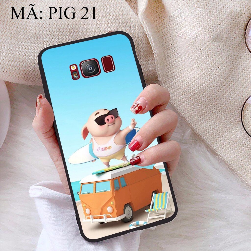 Ốp lưng Samsung S8 viền dẻo TPU BST Heo Con
