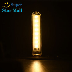 Supermall Đèn Ngủ LED 8 Nguồn USB Mini, Đèn Đọc Sách 5V Cầm Tay Dành Cho Máy Tính Xách Tay Sạc Dự Phòng