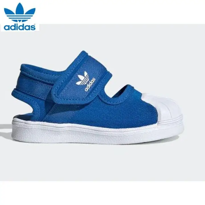 adidas originals superstar slip on kids Blue