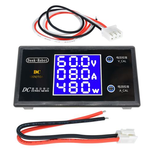 Dipprun DC 100V 10A 1000W kỹ thuật số màn hình LCD Vôn kế wattmeter hiện tại Điện Tester