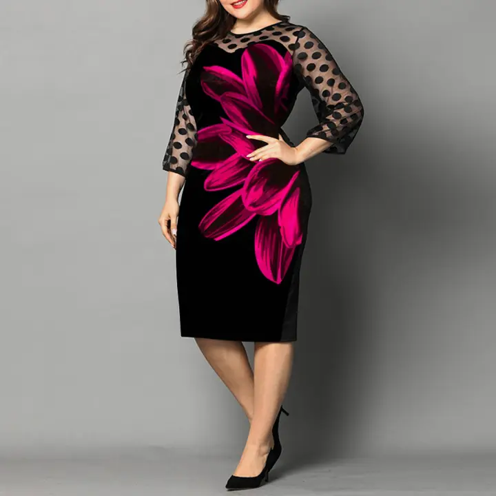 plus size knee length cocktail dresses