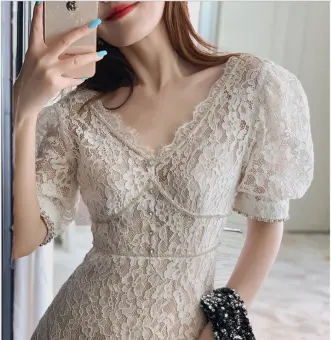 lace embroidered dress
