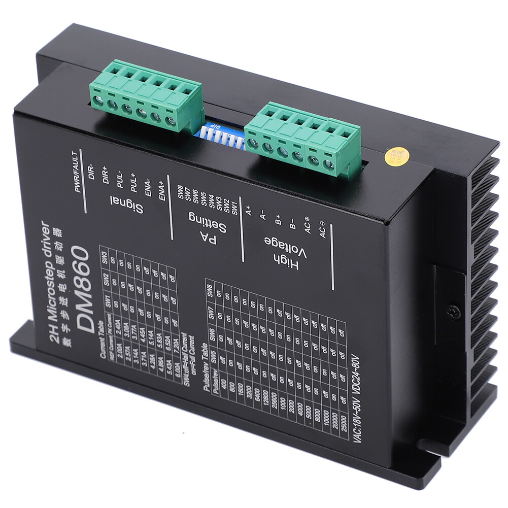 Stepper Motor Driver DM860 Aluminium Alloy Stepper Drives Durable High Security