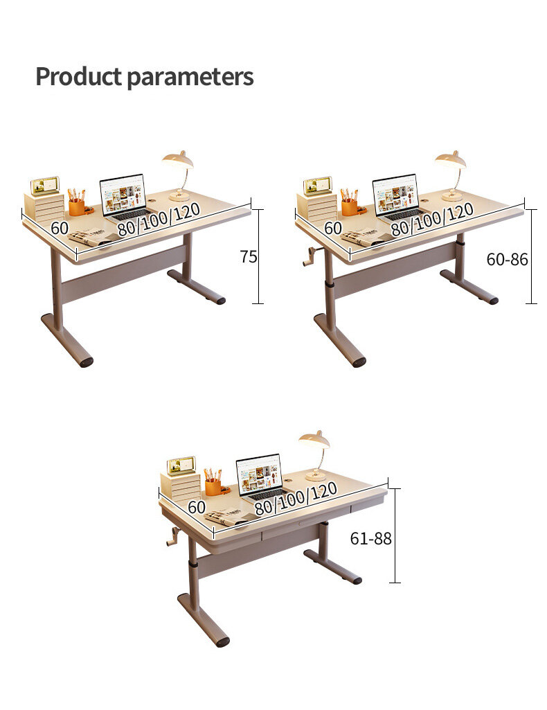 Computer desktop desk manual lifting home desk study desk lifting writing desk office desk