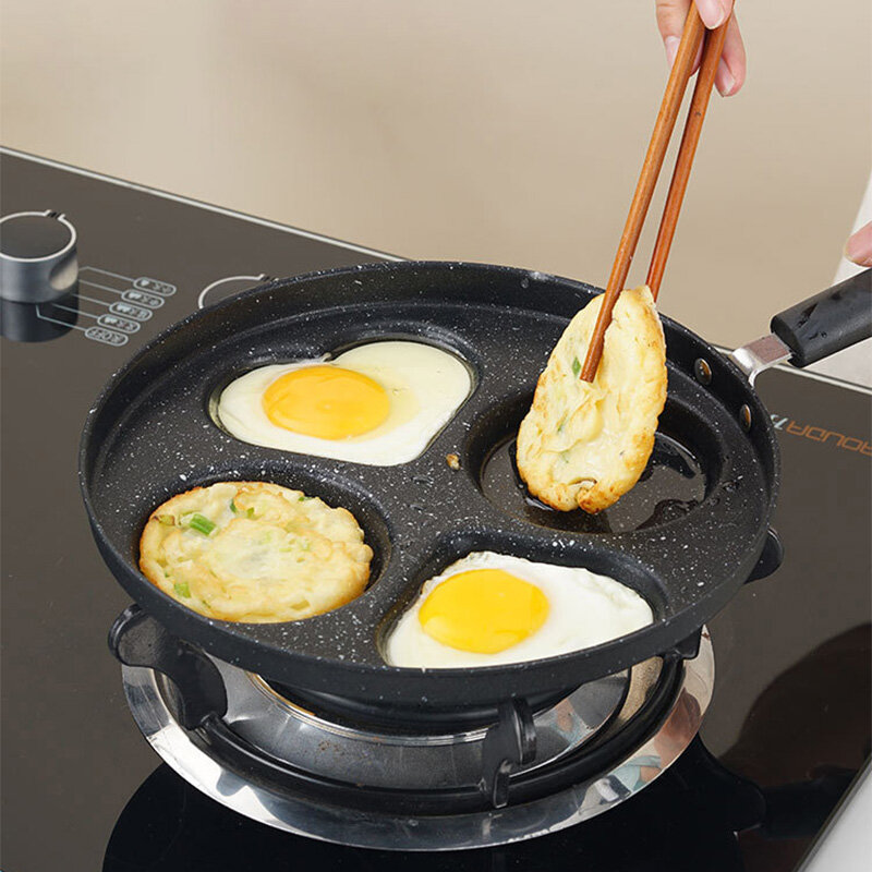 Nonstick pan omelette pan heart-shaped egg dumplings poached egg breakfast pan pancake pan egg burger four-hole pan