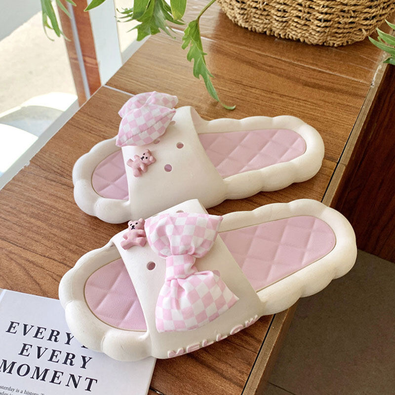 AOKANG Cute and sweet slippers women's outerwear new thick-soled soft-soled waterproof beach sandals and slippers