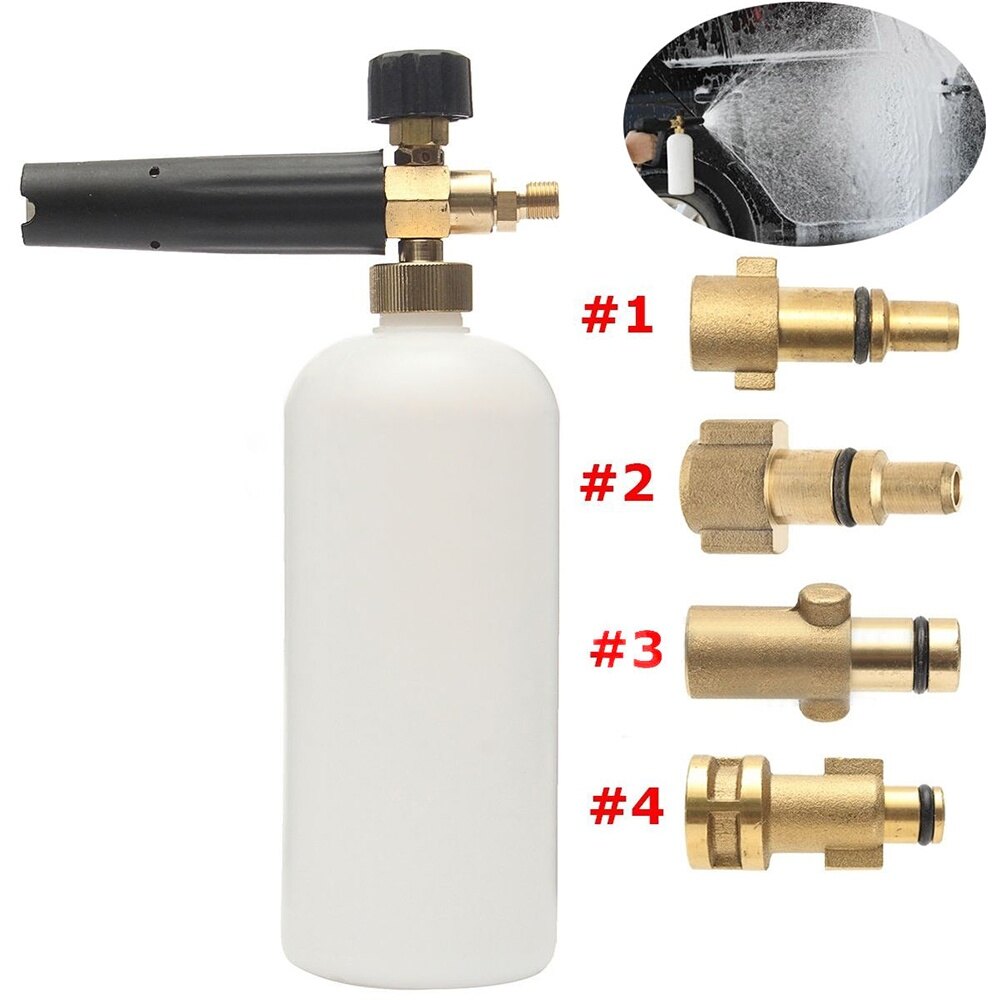 Máy Tạo Bọt Xe Hơi Chuyên Nghiệp 1/4 Tạo Bọt Rửa Xe Hơi Vòi phun bọt có thể điều chỉnh ống dẫn áp suất cao nhanh chóng