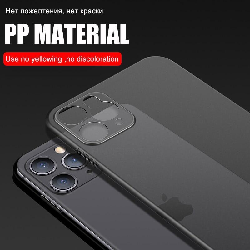 Ốp lưng điện thoại siêu mỏng bằng chất liệu PC cứng phù hợp cho điện thoại Iphone 11 Pro Max 6 6S 8 7 Plus X XS XR - INTL