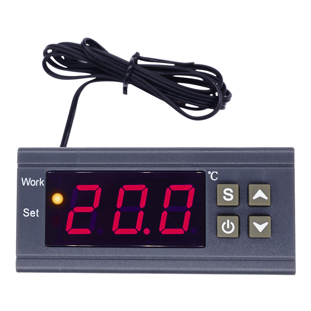 Diymore panthon digital thermostat mh1210w ac 110-220v dc 12v 24v 10a temperature controller switch ttemp meter thermoregulator for incubator box