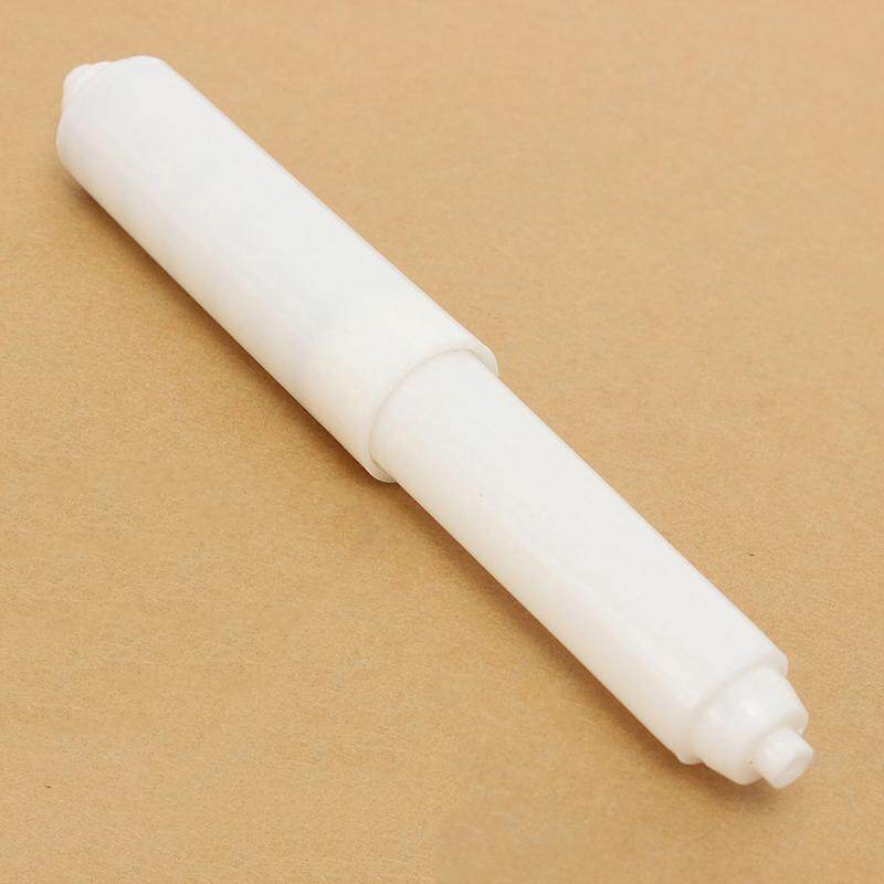 White Plastic Replacement Toilet Roll Holder Roller Spindle Spring