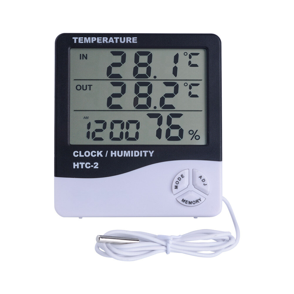 Digital LCD Temperature Meter Hygrometer Electronic Temperature Humidity Meter Weather Station Indoor Outdoor