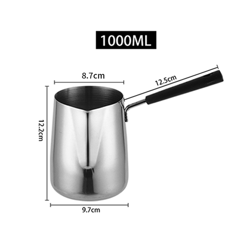 Konco Long handle coffee frother Jug 304 Stainless steel Milk Frothing Pitcher Stainless Steel Custom Coffee Mugs Milk Steaming Frothers for Espresso Machines