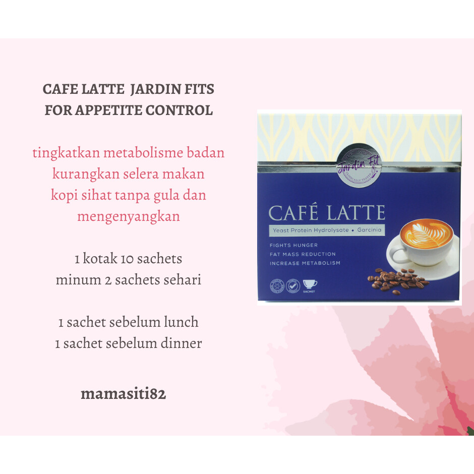 Cafe latte Jardin Pharma kopi kurus tanpa gula ada fibre kurangkan