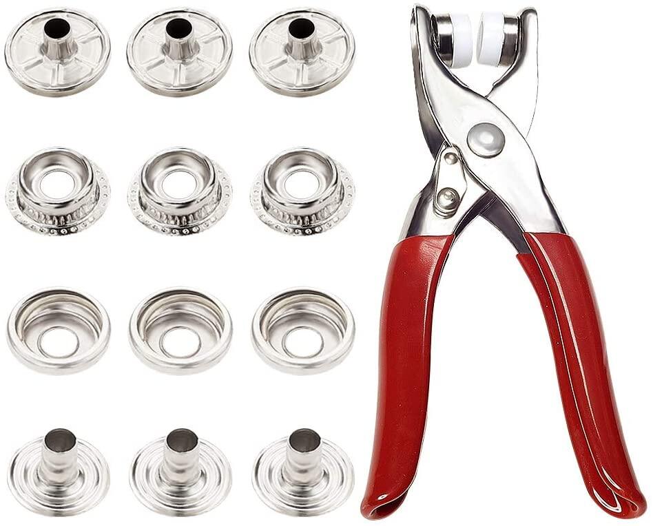 Snap Fastener Pliers Kit, Grommet Eyelet Setter Pliers and 0.45" /0.55
