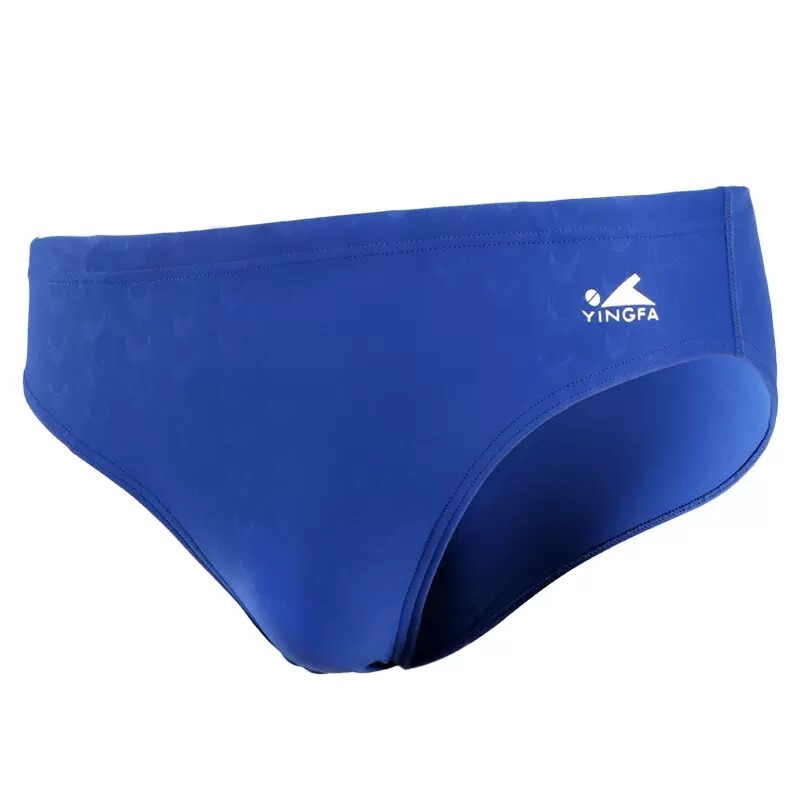 YINGFA Sharkskin Competition Racing Swimming Short Waterline Design Man Swimming Briefs Blue Swimming Trunks For Men