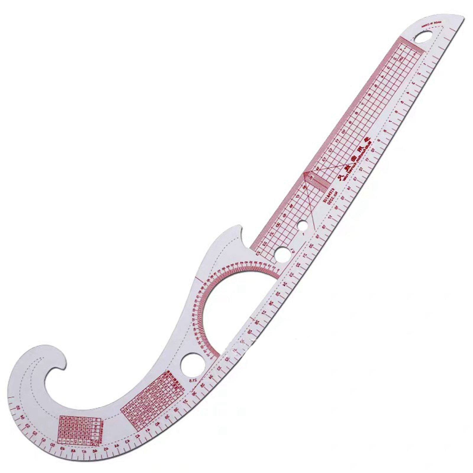 Sewing Ruler Set High Transparency Built in Scale Bendable Flexible Plastic Clear Sewing Accessories for Tailors