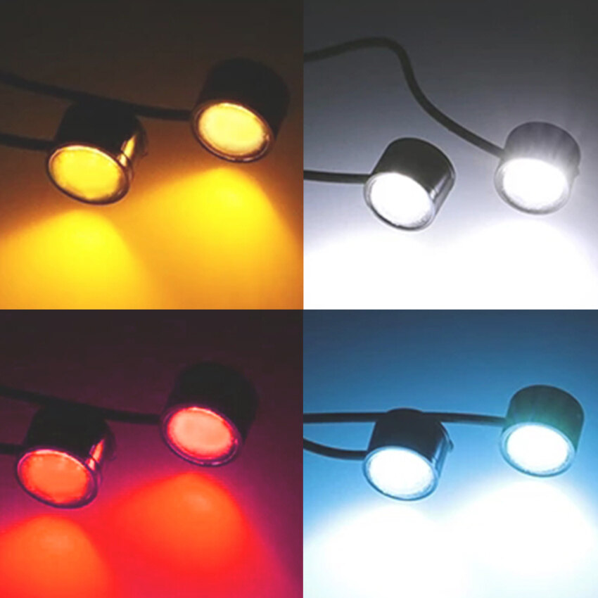 2pcs/pair12vMotorcycleLedStrobeLightsMotorcycleEagleEyeFlashlightWarningBrakeLightLampSpotlight