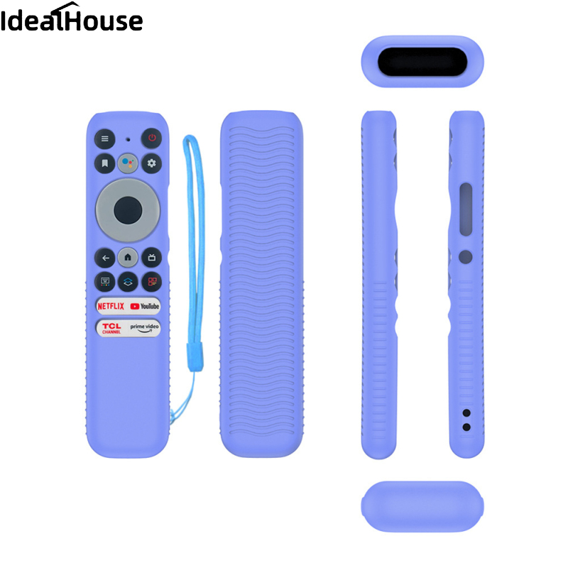 IDealHouse【100%Original】Tv Remote Control Silicone Cover Anti-fall Dust Protective Case Remote Sleeve Compatible For Tcl Rc902n Fmr1