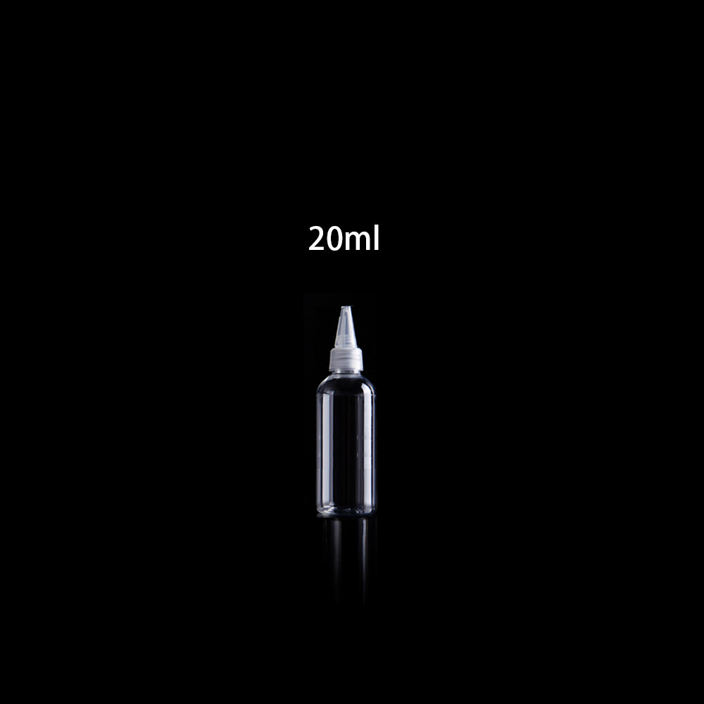 20-120ml Empty Refillable Dropper Squeeze Bottle Container / Plastic Nozzle Dropper Transparent Pointed Mouth Squeeze Bottles