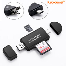 Kebidumei Đầu Đọc Thẻ OTG Type C Mi USB 3 Trong 1 OTG TF Tốc Độ Cao USB2.0 Thông Dụng Cho Đầu Mở Rộng Máy Tính Android