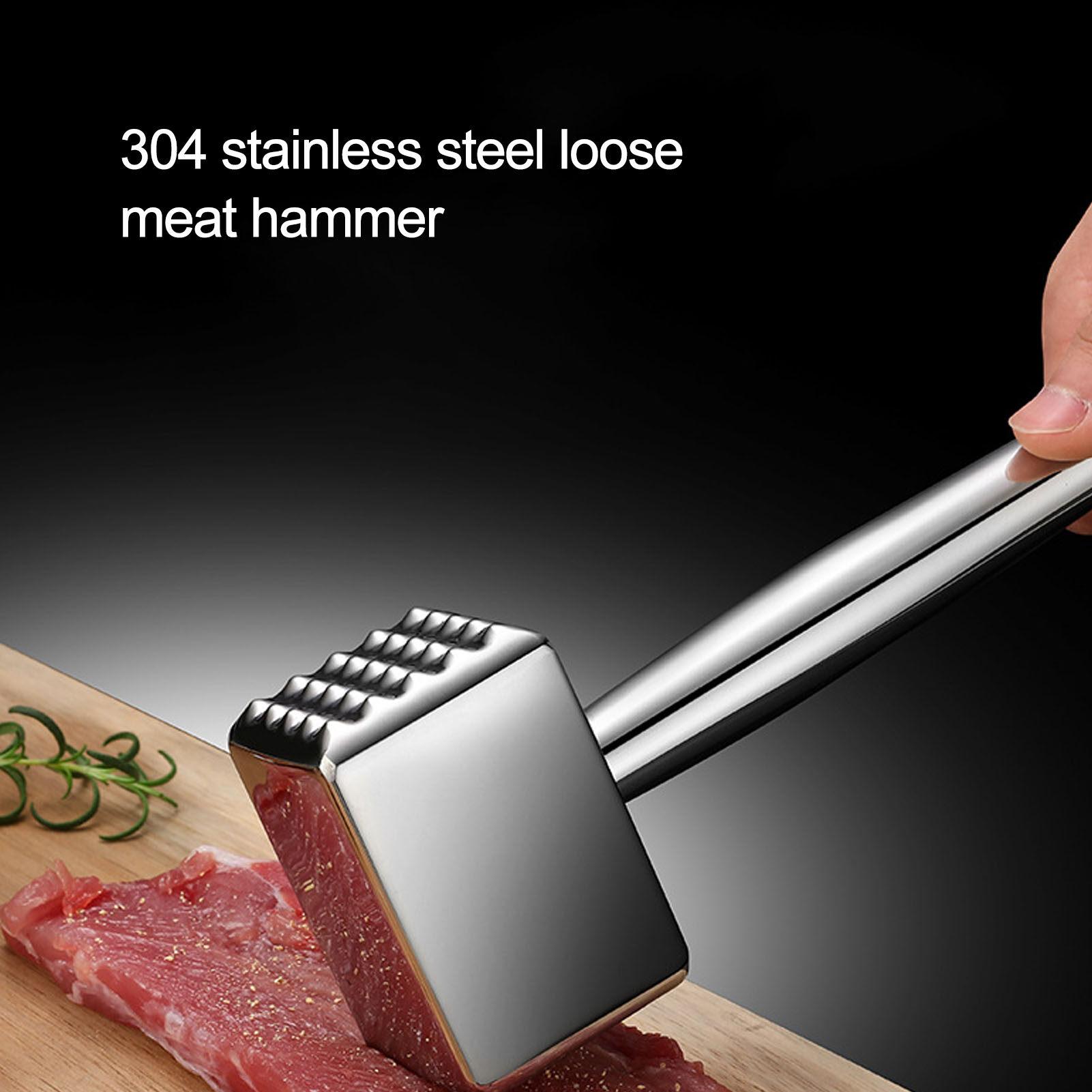 Meat Hammer Heavy Duty Steak Loose Tenderizer Hammer With Non‑slip