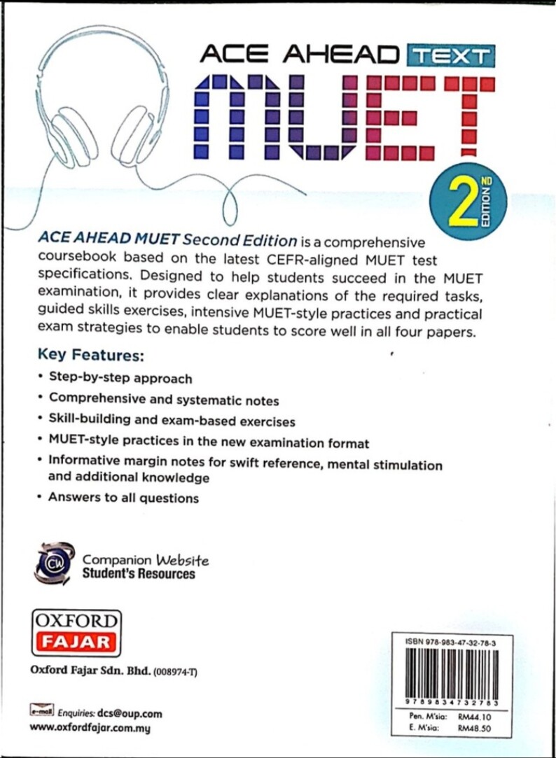Ace Ahead Muet 2nd Edition 2021 2022 Lazada