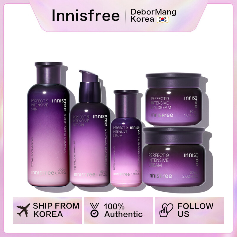Kem Dưỡng Chống Lão Hóa New Version 2023 Innisfree Perfect 9 Intensive Series ( Skin, Lotion, Serum, Cream, Eye Cream)