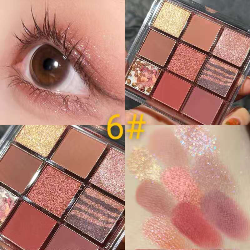 9 Color Matte Eyeshadow Palette Glitter Highlighter Shimmer Eyes Lasting Charming Makeup Cosmetic Acrylic Eyeshadows Palette