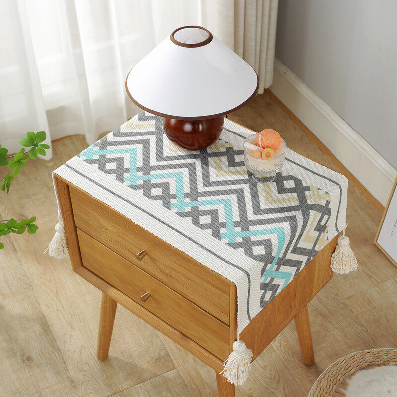 Digital Printing Bedside Table Bucket Cabinet Cover Microwave Oven Refrigerator Washing Machine Cover Multi-functional Dustproof Cloth coffee table cloth cover small table cloth cover coffee table cloth cover waterproof tablecover cloth table cover cloth
