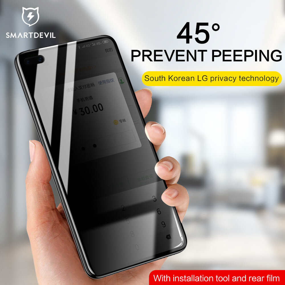 SmartDevil Privacy Protective Film Anti-Peeper film for Huawei P40 pro/ P40/ P30/ P40pro +/ P30pro/ P20 pro Full screen full coverage Screen protector