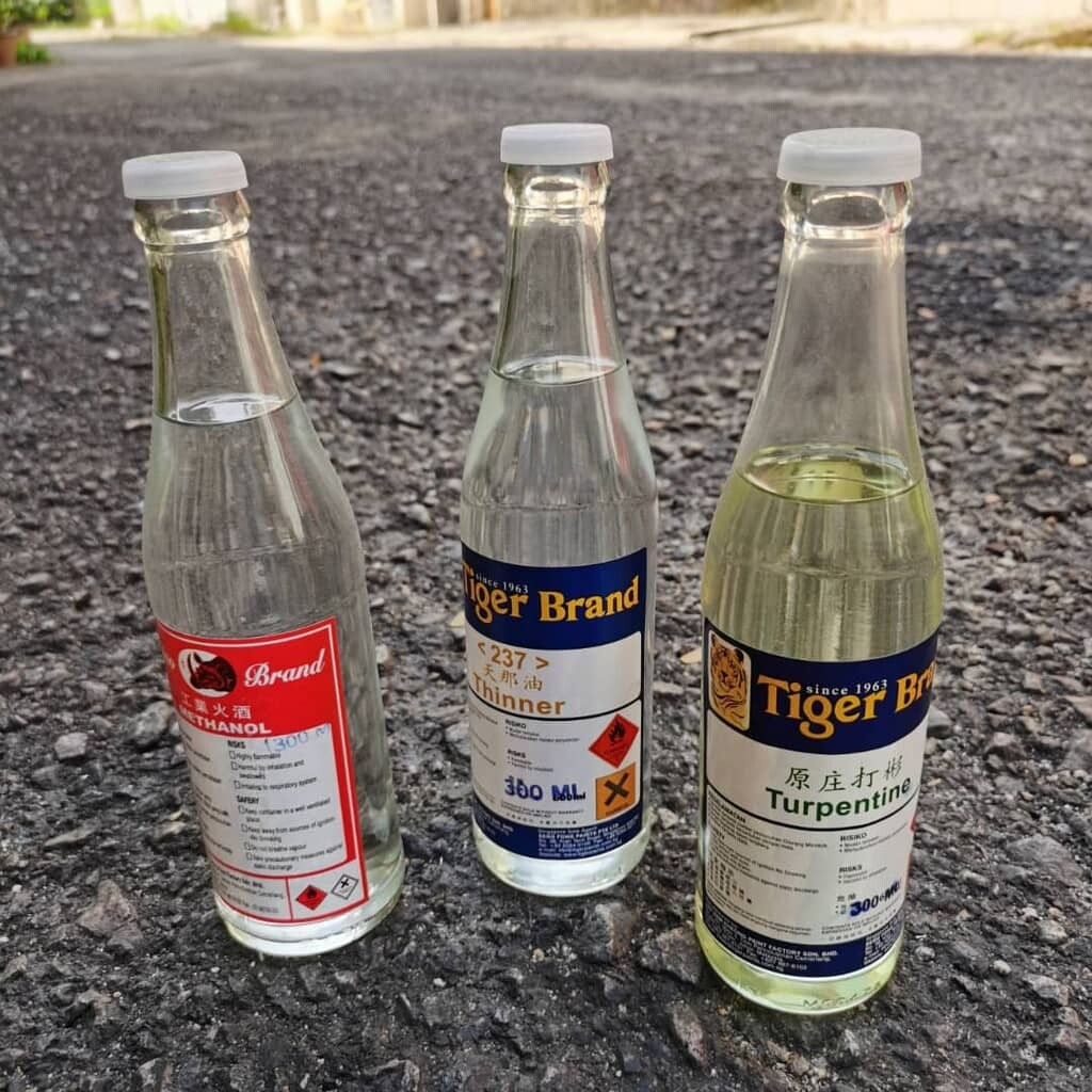 Thinner Solvent Turpentine Spirit / Methanol Paint Solvent Cat Lazada