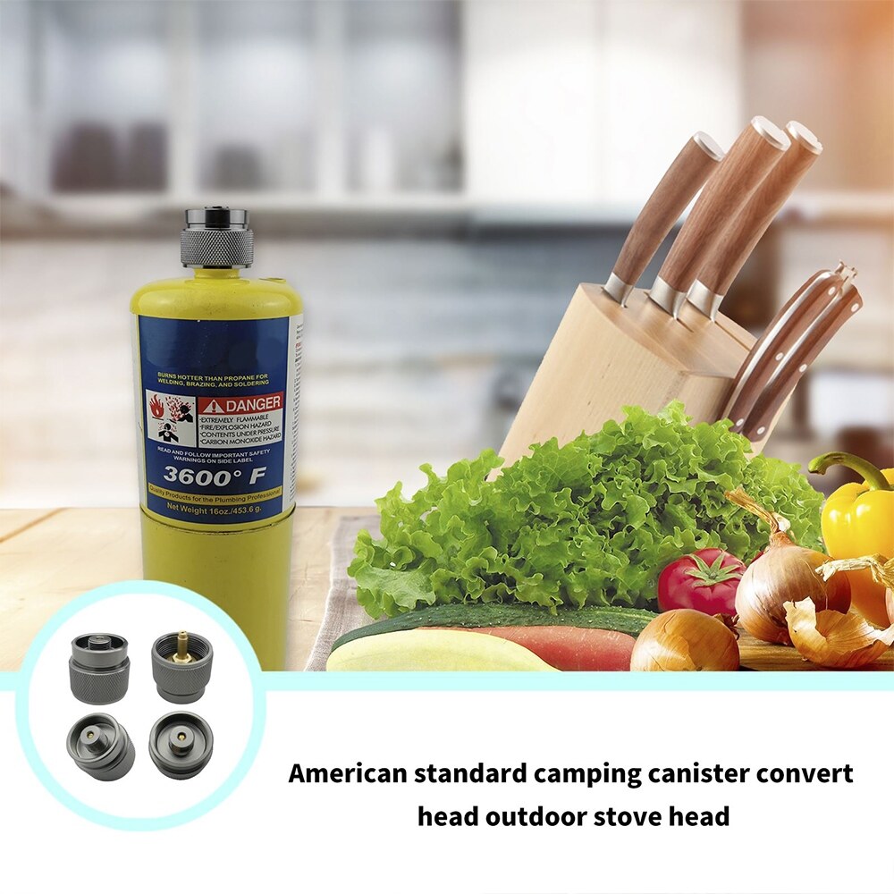 New Camping Gas Stove Adapter Mapp Gas Tank Convert Cylinder Canister