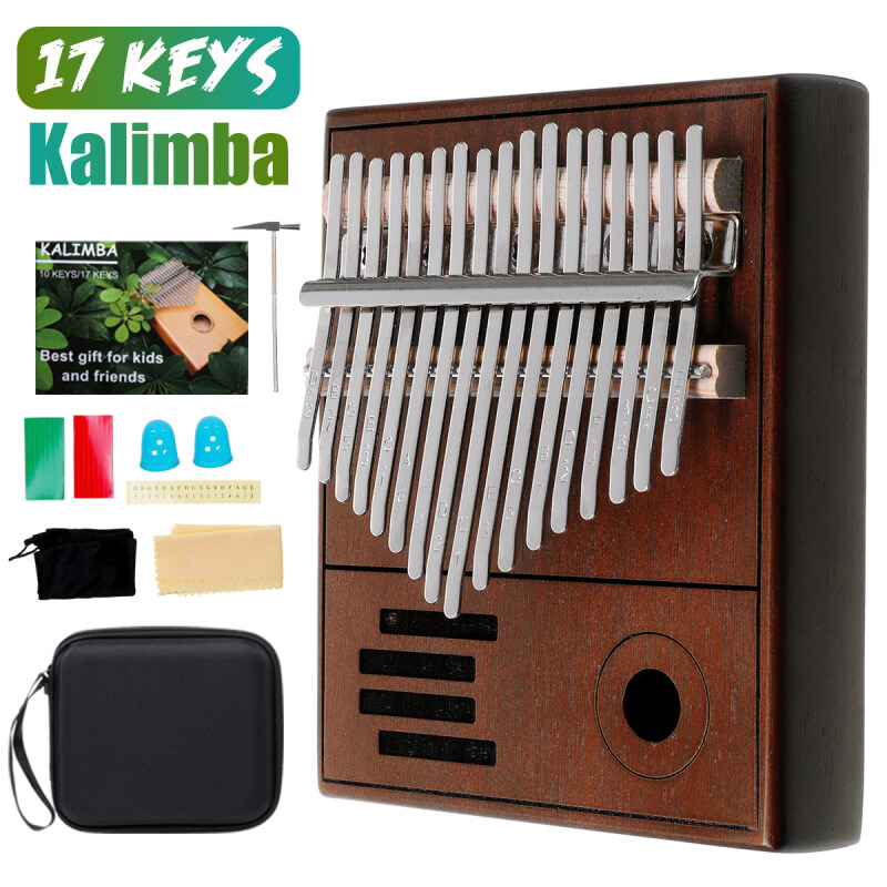 Kalimba 17 Phím, Thum Ngón Tay Đàn Piano, Người Mới Bắt Đầu Thực Tế Gỗ Nhạc Cụ Quà Tặng- Với Túi