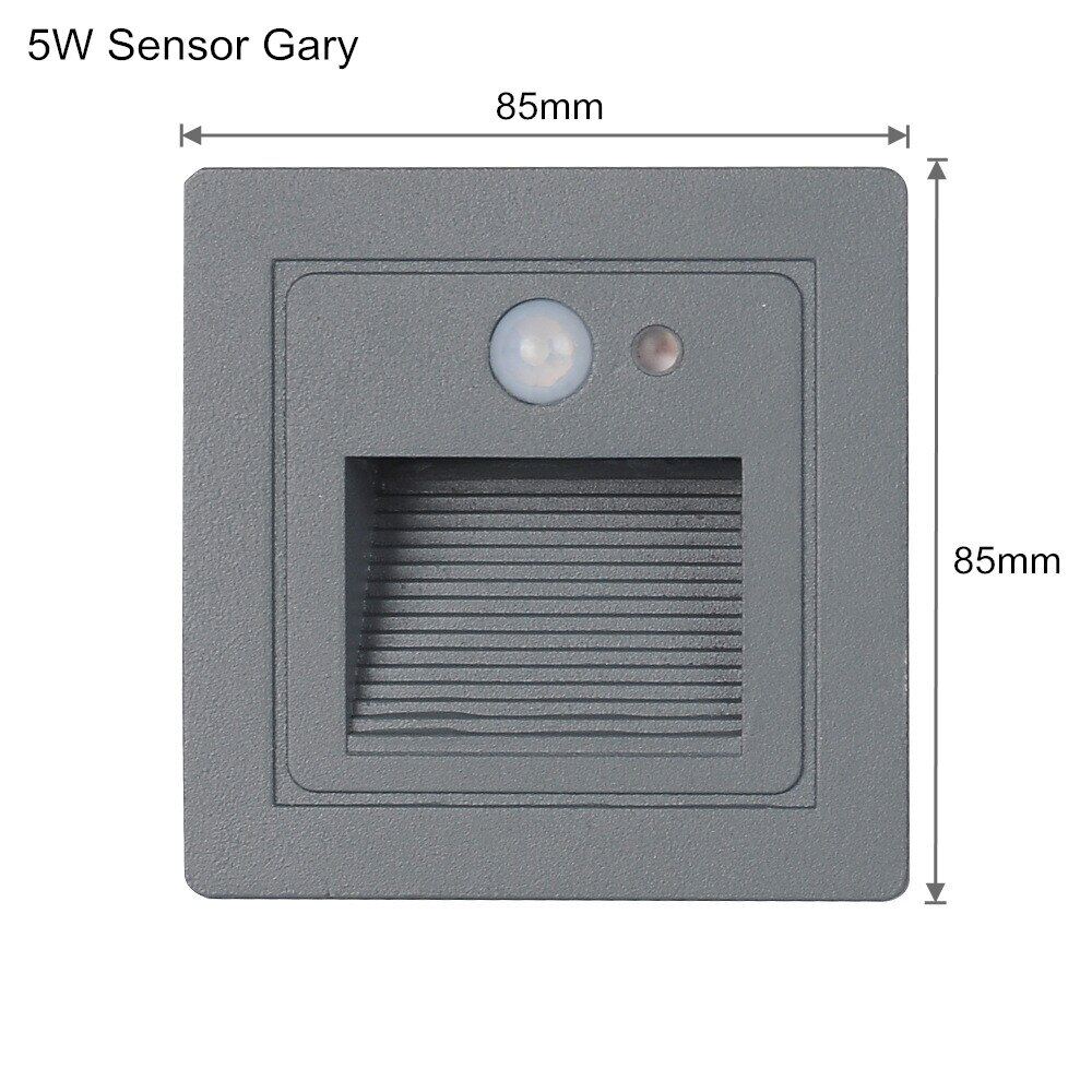 5w pir sensor stair led wall light step bedroom wall led light waterproof outdoor led staircase lighting ac 110v 220v